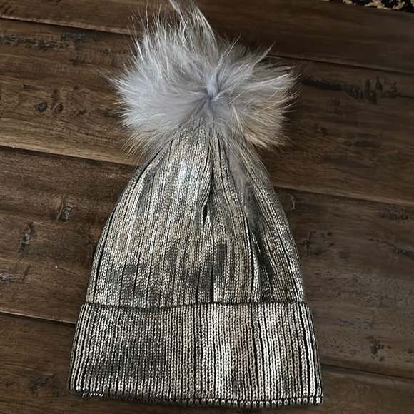 Bari Lynn | Accessories | Bari Lynn Silver Metallic Beanie 